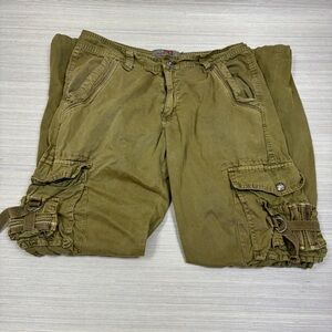 Preowned WMNS Amongst Others American Legacy Olive Cargo Pants 32X32 100% Cotton
